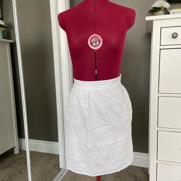 Tommy Hilfiger Eyelet Lace Embroidered Skirt